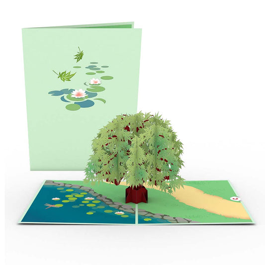 Green Maple Tree Pop-Up Card