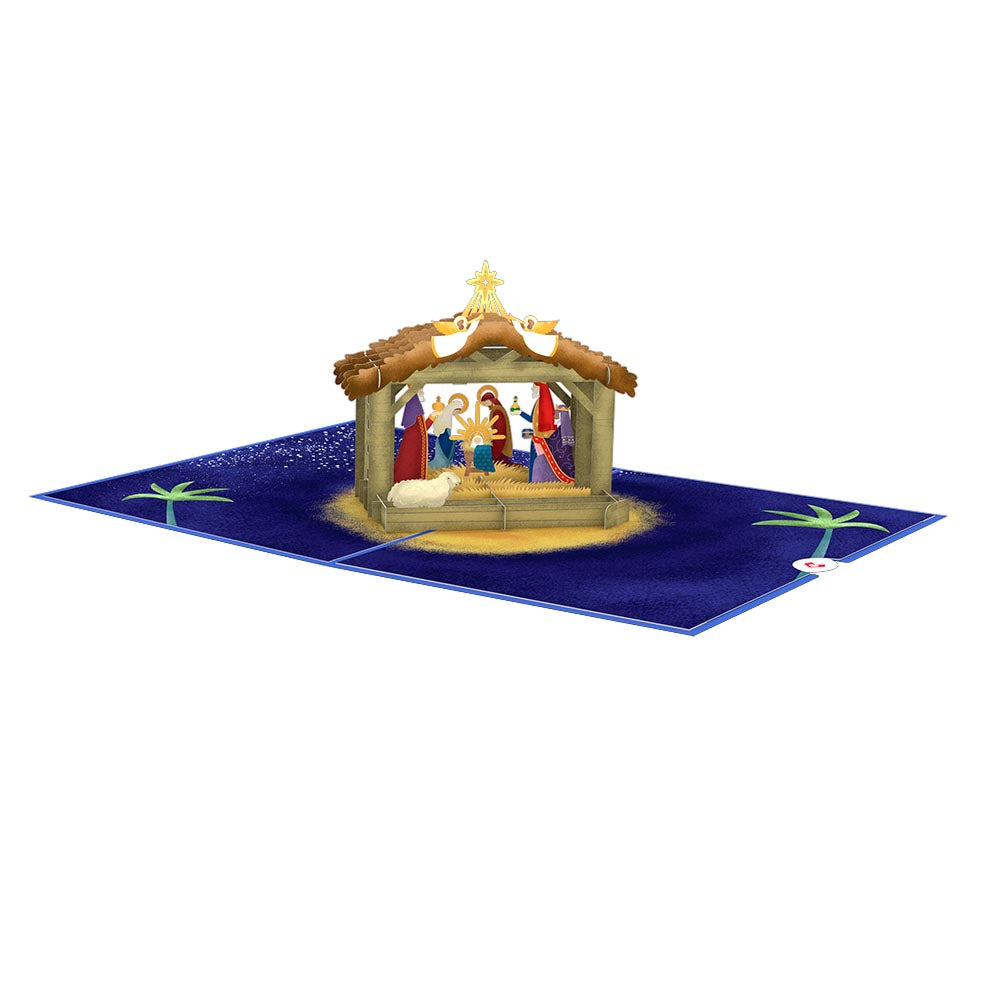 Feliz Navidad Nativity Pop-Up Card