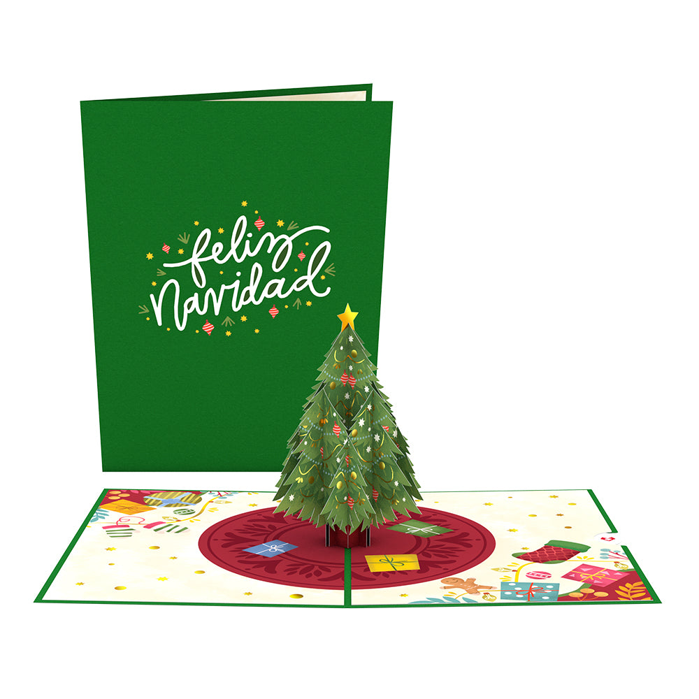 Feliz Navidad Christmas Tree Pop-Up Card