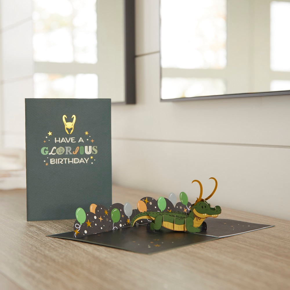 Marvel's Loki Glorious Birthday Pop-Up Card