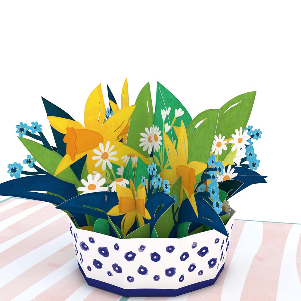 Mother's Day Daffodil Basket Pop-Up Card