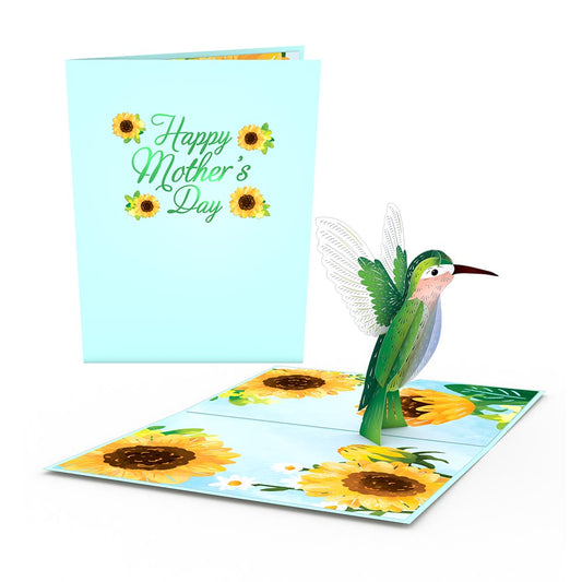 Mother's Day Sunflower Hummingbird Pop-Up Card