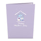 Mother's Day Blue Birdhouse Pop-Up Card