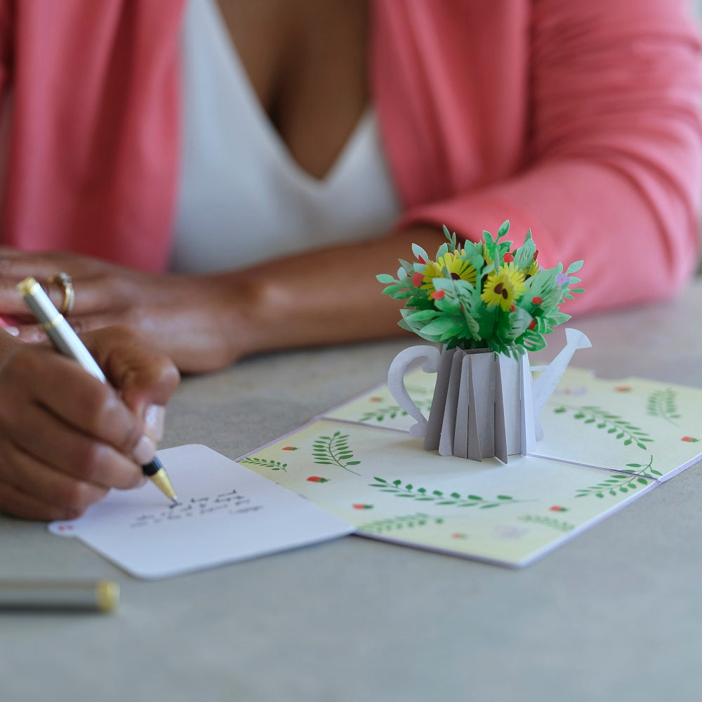 Sunflower Watering Can Pop-Up Card