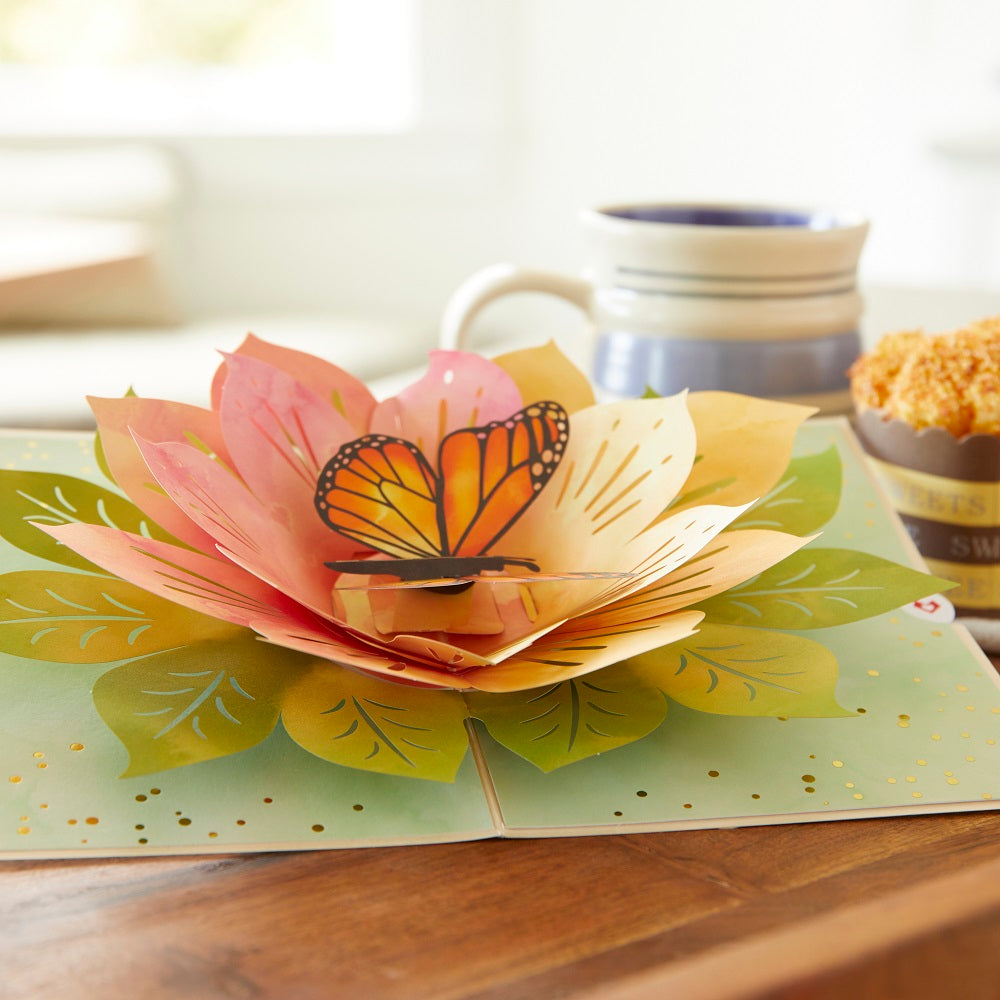 Monarch Butterfly Bloom Pop-Up Card