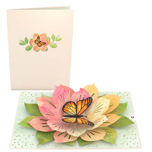 Monarch Butterfly Bloom Pop-Up Card
