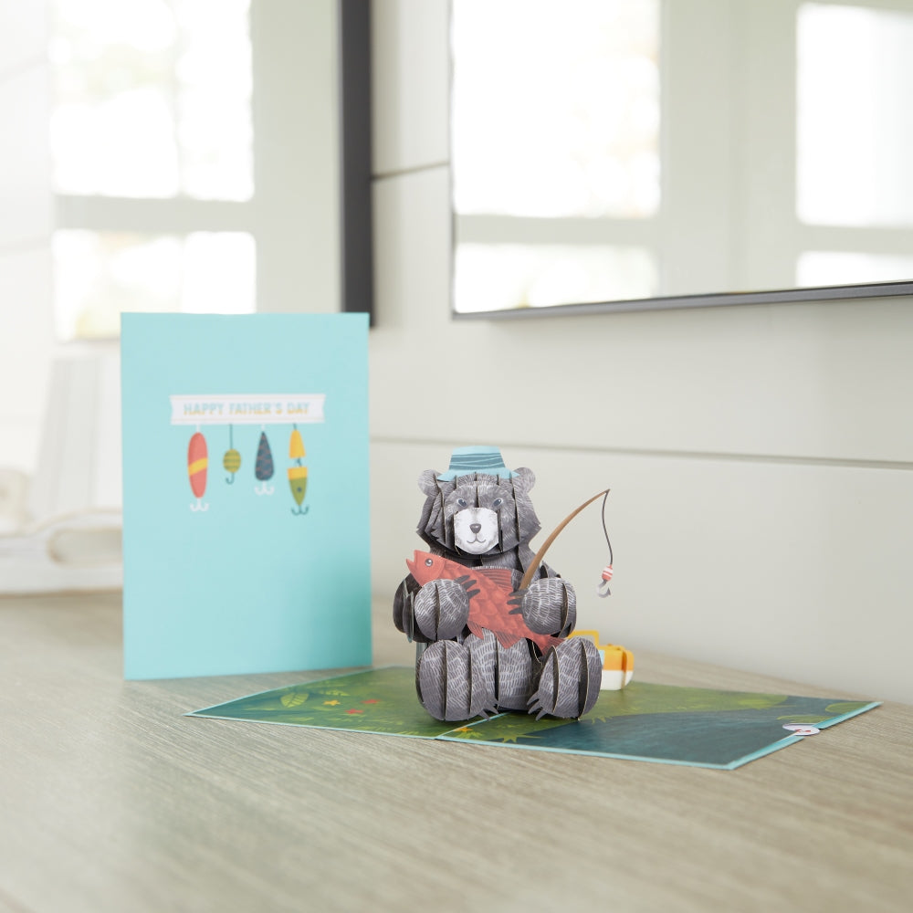 Father’s Day Fishing Bear Pop-Up Card