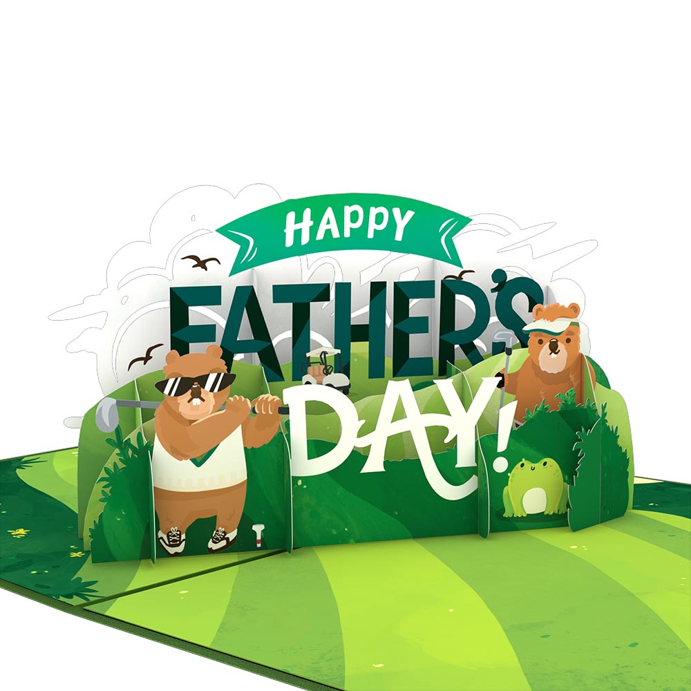 Happy Father's Day Golf Pop-Up Card