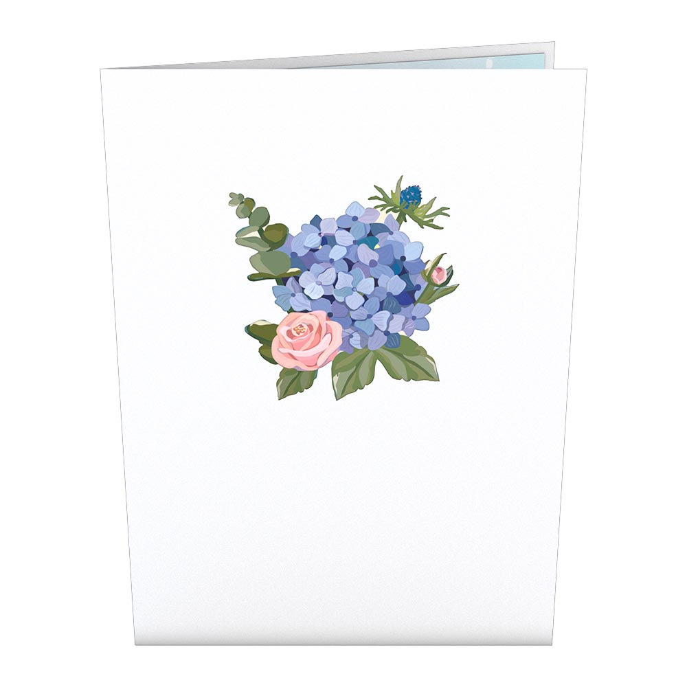 Handcrafted Paper Flowers: Pink Roses (6 Stems) with Happy Mother's Day Pop-Up Card