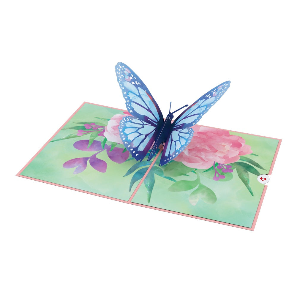 Birthday Blue Morpho Butterfly Pop-Up Card