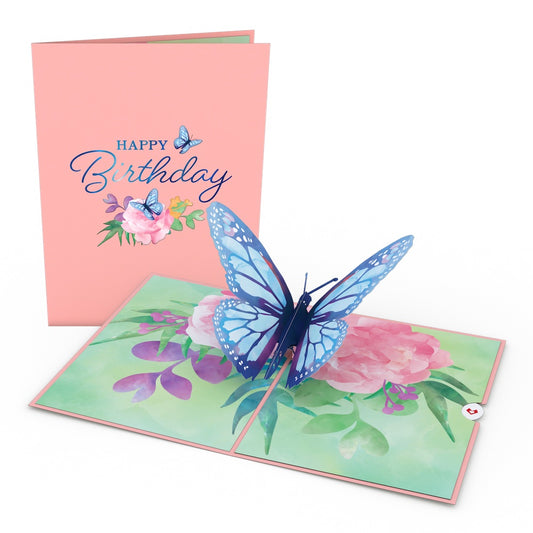 Birthday Blue Morpho Butterfly Pop-Up Card