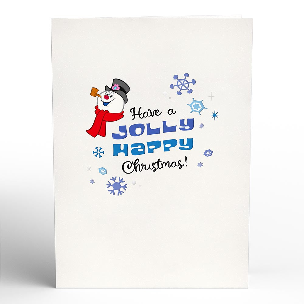 Frosty The Snowman Jolly Happy Christmas Pop-Up Card