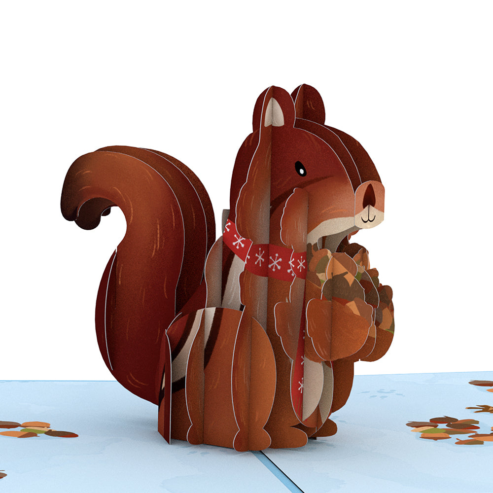 Seasons Greetings Chipmunk Pop-Up Card