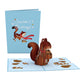 Seasons Greetings Chipmunk Pop-Up Card