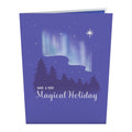 Winter Borealis Scene Pop-Up Card