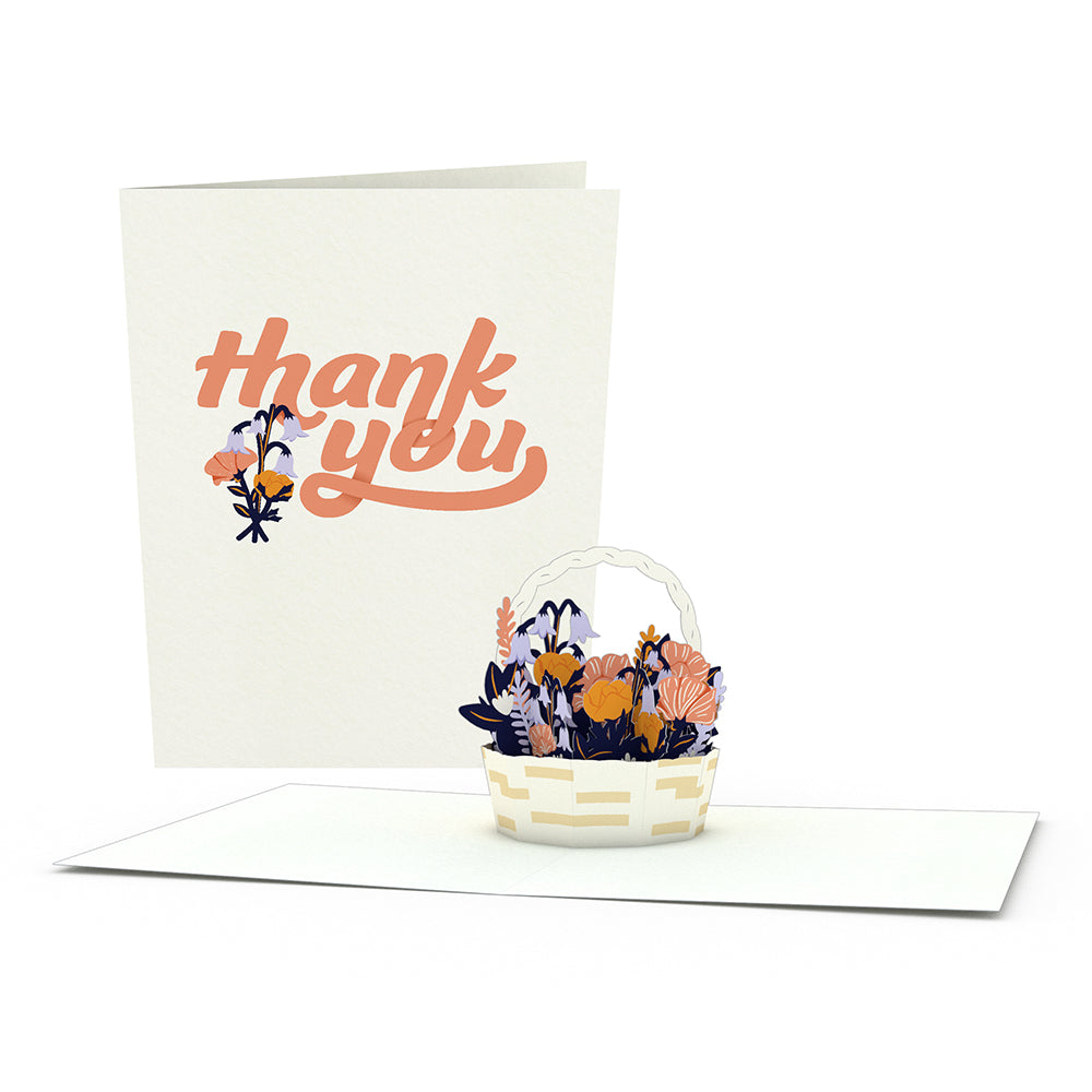 Thank You Flower Basket Cards | Flower Basket Thank You Cards | Lovepop