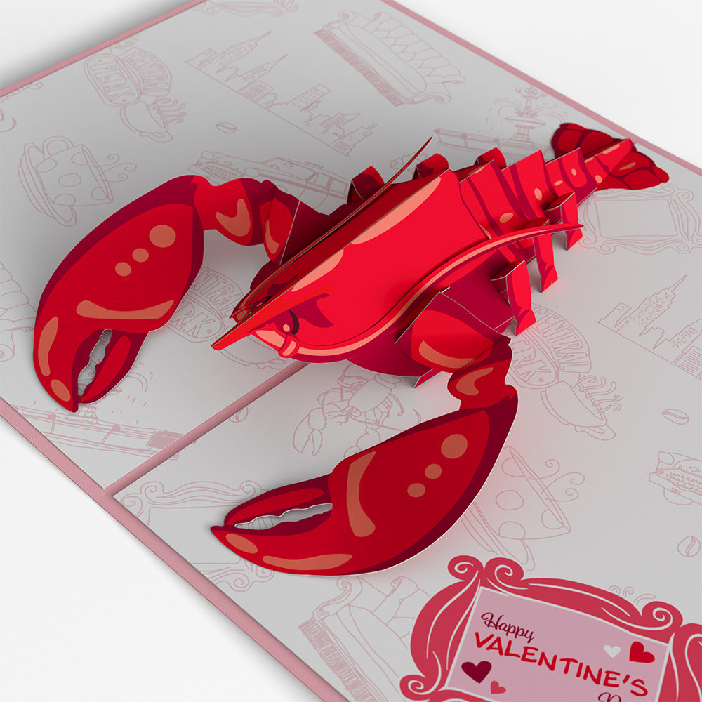 Friends You're My Lobster Pop-Up Card