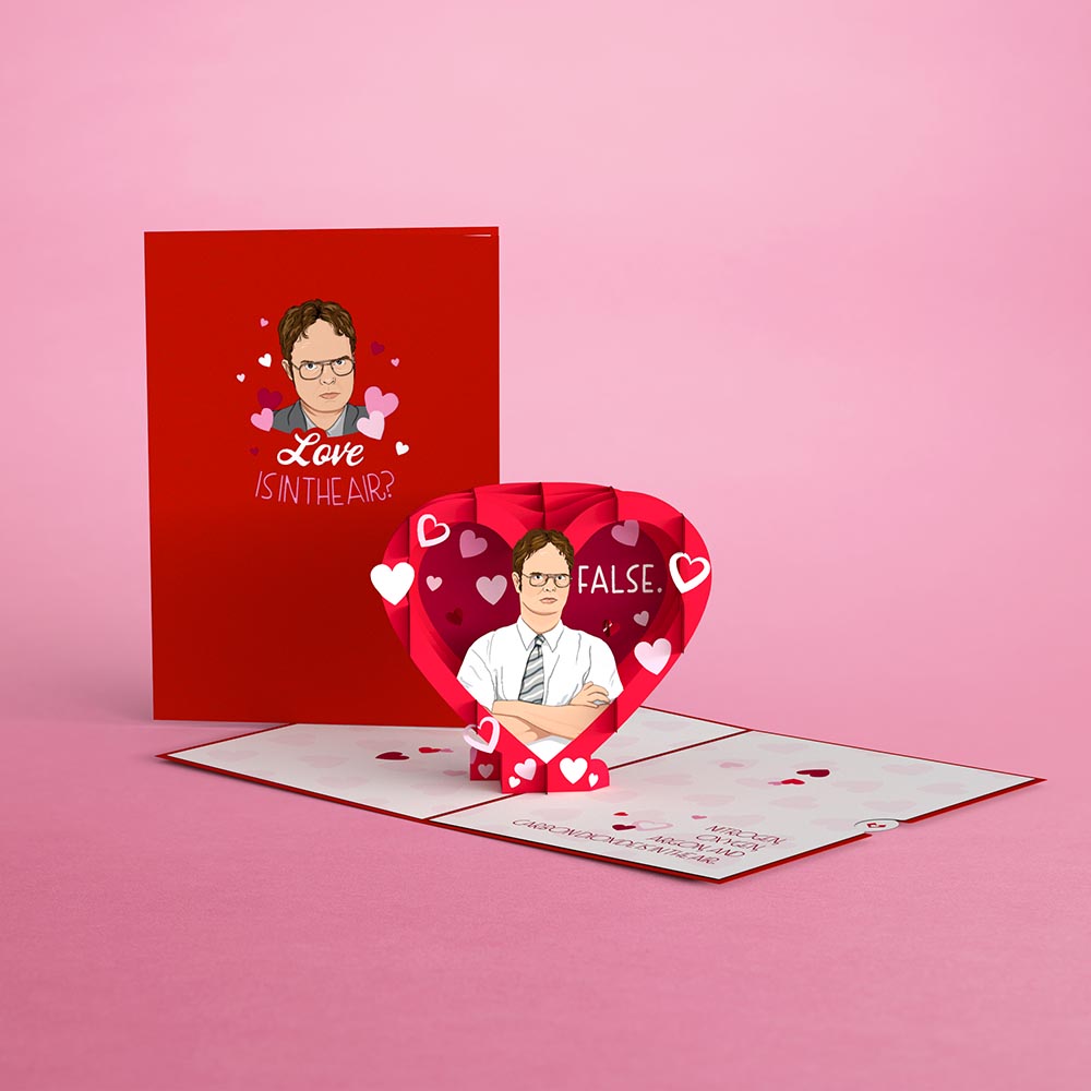 The Office Love Is In The Air Pop-Up Card