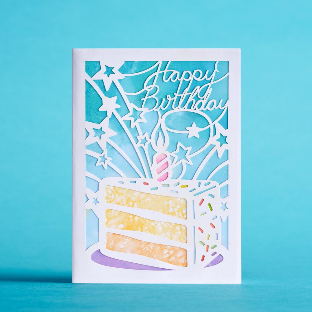 Birthday Sprinkles Cake Slice: Lovepop Moments™ Card