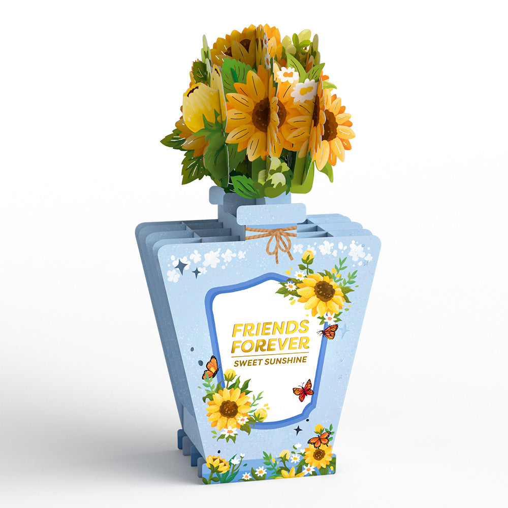 Friendship Love Thoughtful Pop-Up Card with Mini Potion Bouquet