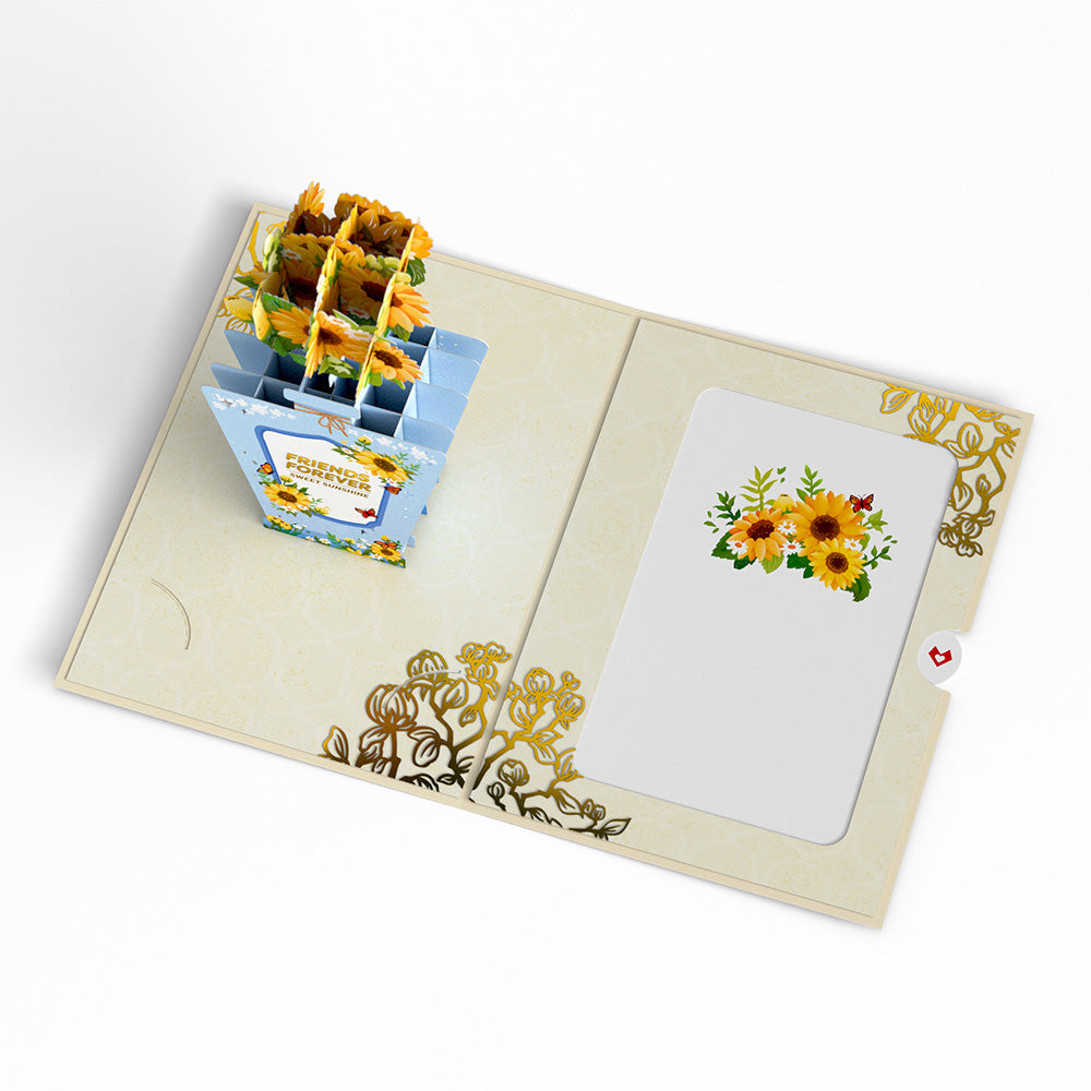 Friendship Love Thoughtful Pop-Up Card with Mini Potion Bouquet