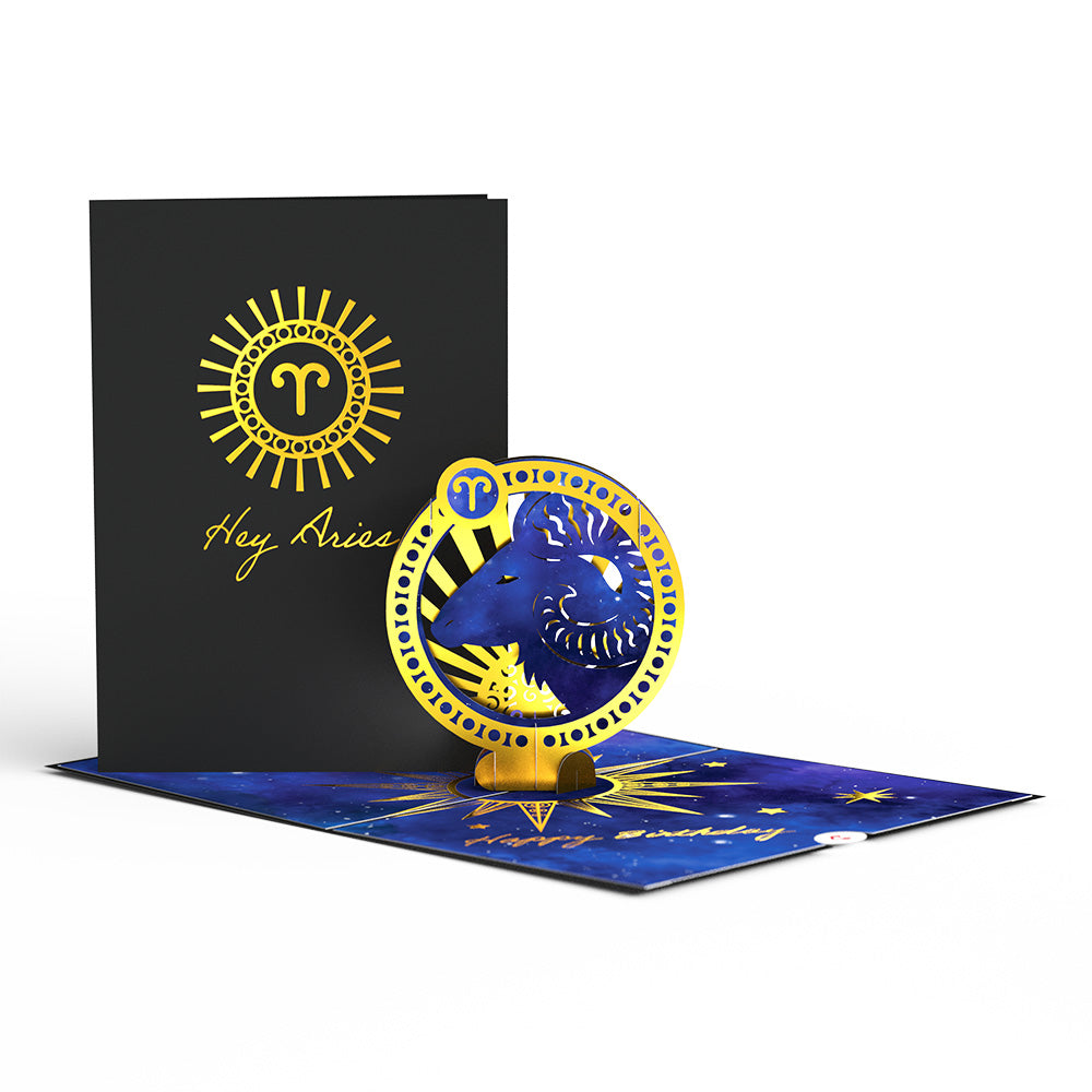 Aries Zodiac Birthday Pop-Up Card