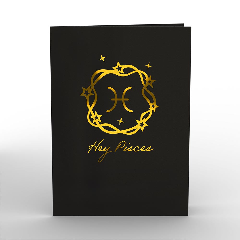 Pisces Zodiac Birthday Pop-Up Card