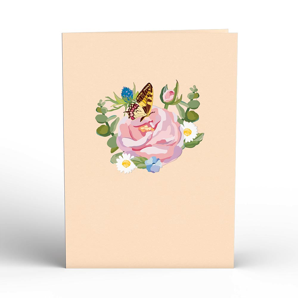 Hydrangea Butterflies Pop-Up Card
