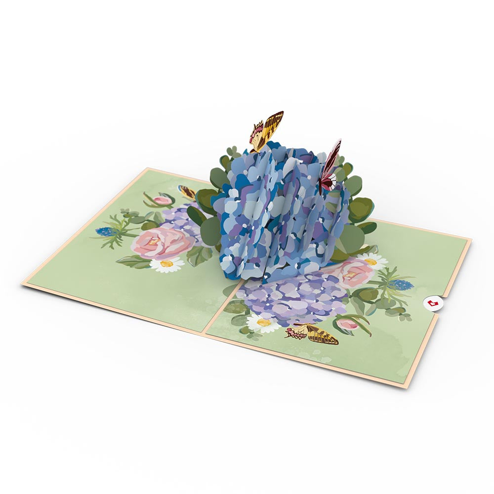 Hydrangea Butterfly Pop-Up Card & Bouquet Bundle