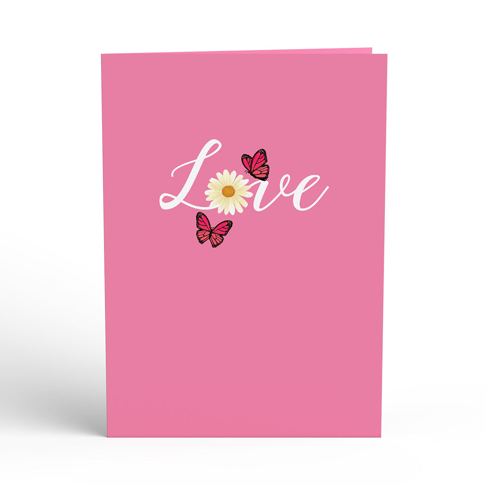 Floral Garden Butterflies Pop-Up Card & Bouquet Bundle
