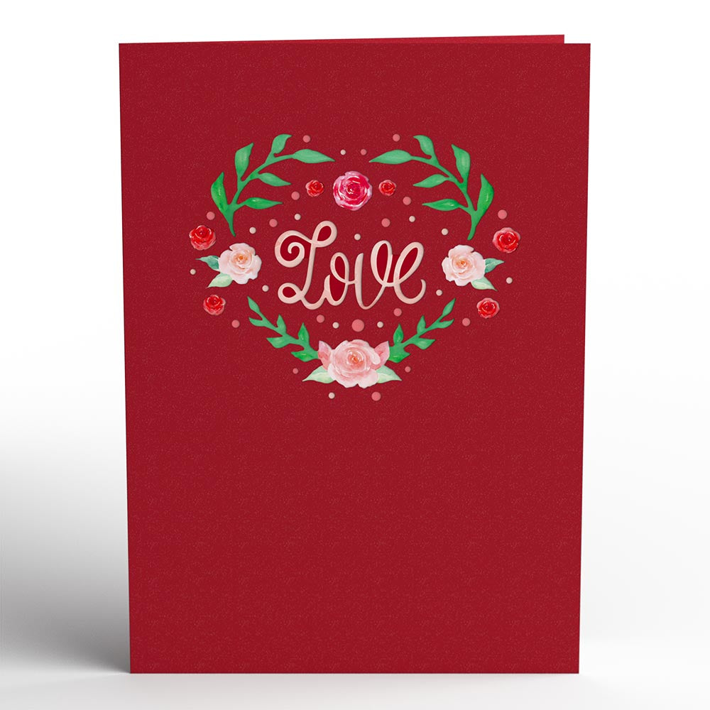 Love Rose & Butterflies Pop-Up Card