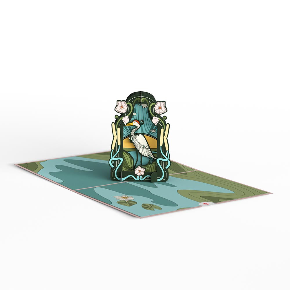 Stained Glass Lily Pond Pop-Up Card