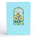 Stained Glass Sunflowers Pop-Up Card
