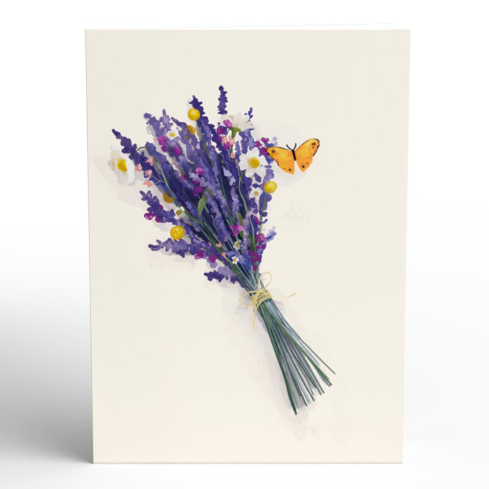 Lavender Bicycle Pop-Up Card