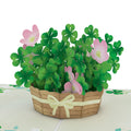 Shamrock Basket St. Patrick's Day Pop-Up Card