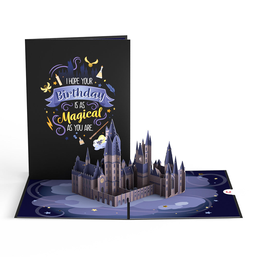 Harry Potter Hogwarts Castle Pop-Up Card - Deluxe Handcrafted Pop Up Card -  All Occasions, Blank Inside - 5 x 7