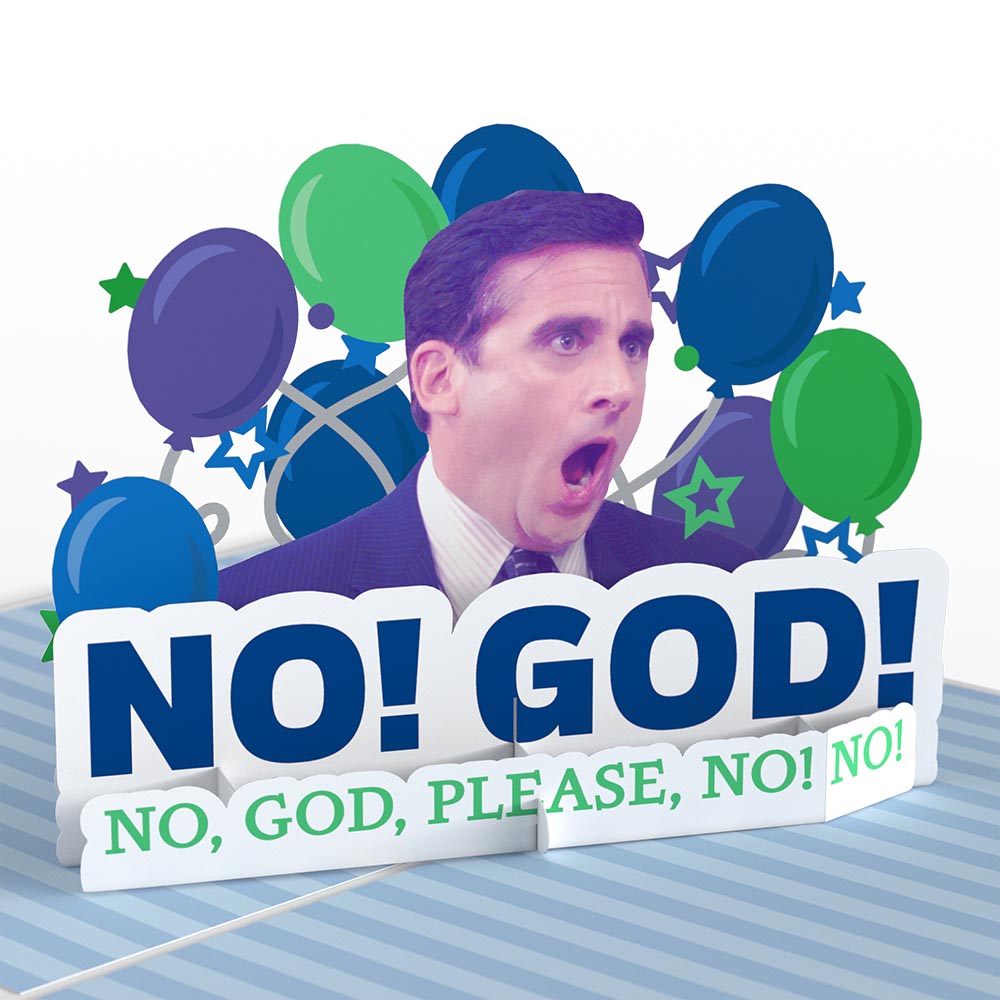 The Office No! God! Birthday Pop-Up Card