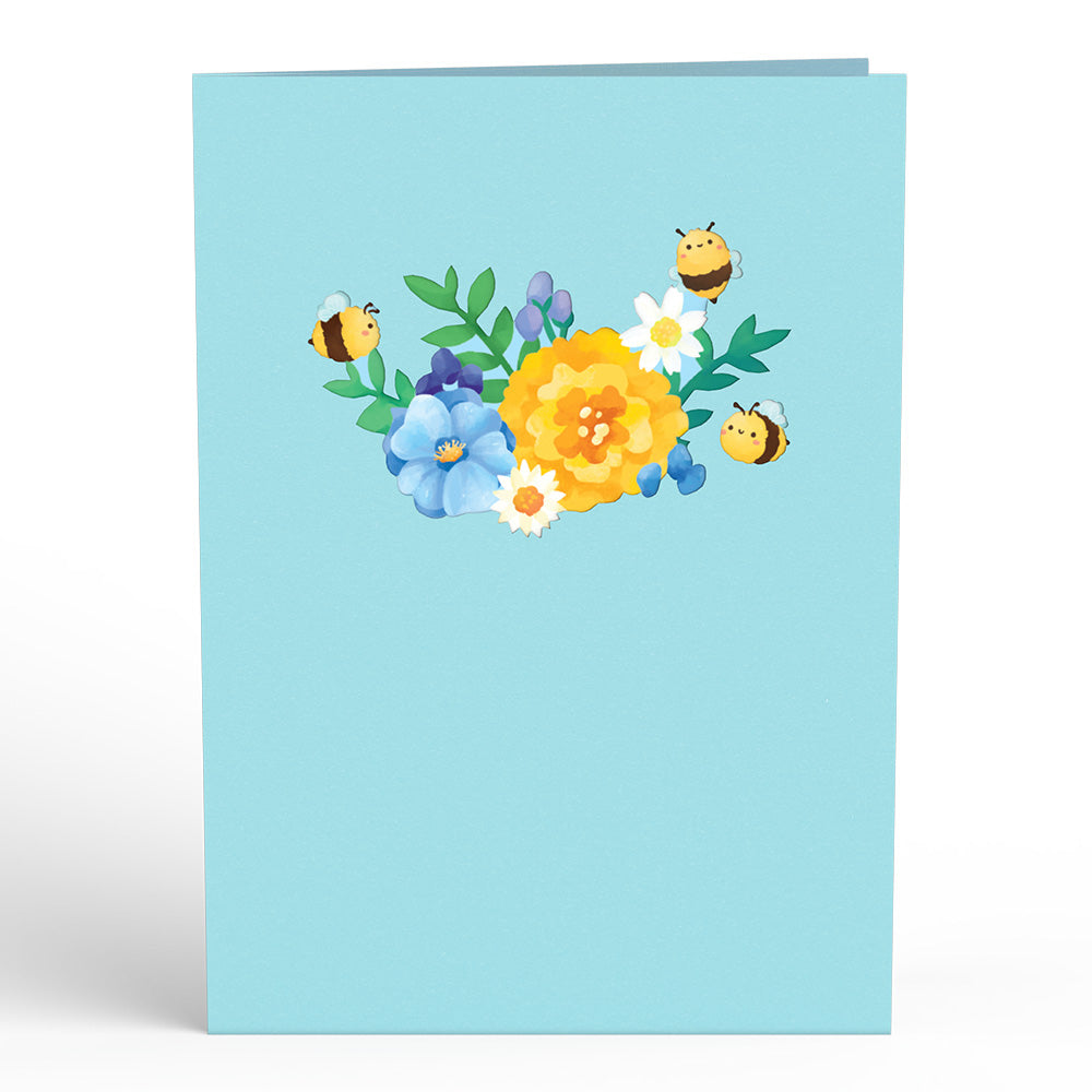 Bee-utiful Flower Pop-Up Card & Bouquet Bundle