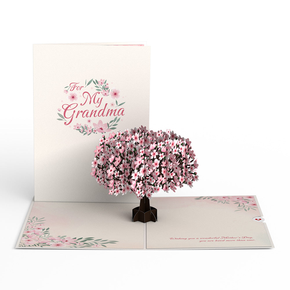 To My Grandma Mother’s Day Cherry Blossom Pop-Up Card