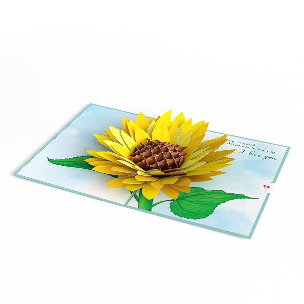 For my Wife Sunflower Pop-Up Card