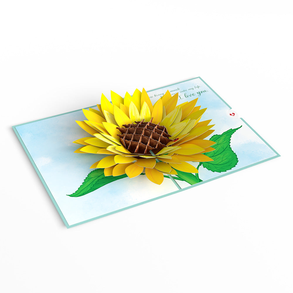 For my Wife Sunflower Pop-Up Card