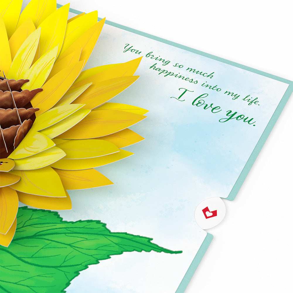 For my Wife Sunflower Pop-Up Card