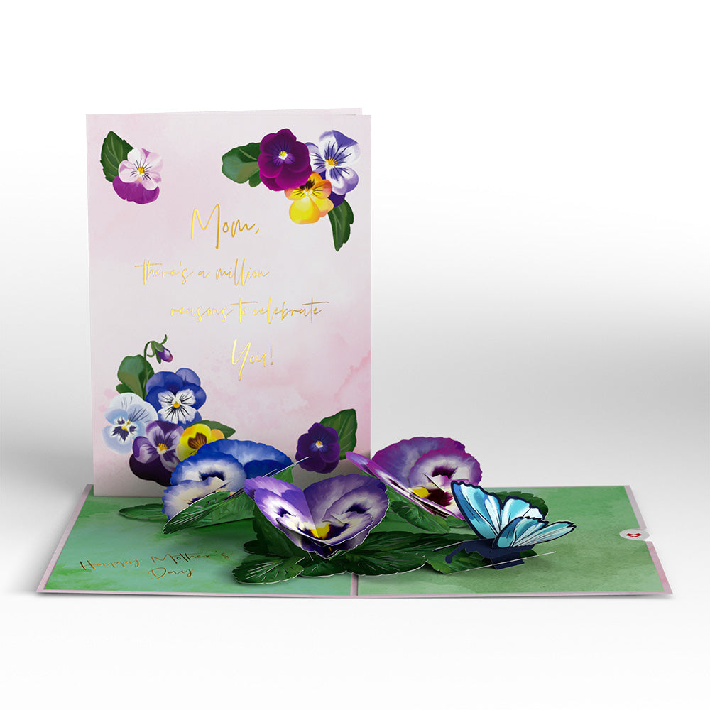 Mother’s Day Pansies Pop-Up Card