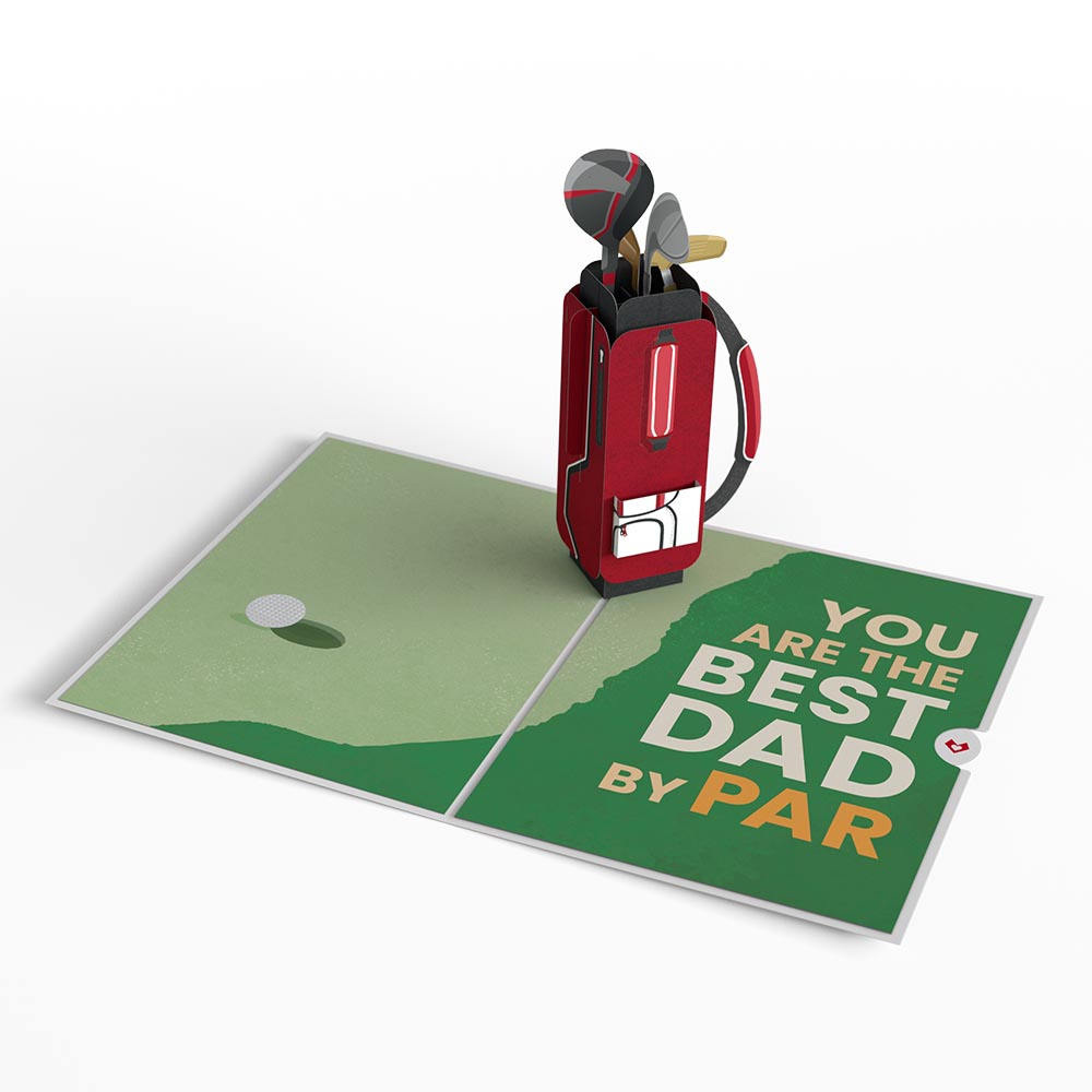 Best Dad By Par Pop-Up Card