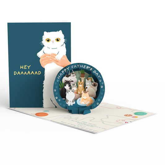 Cat Dad Father's Day Pop-Up Card