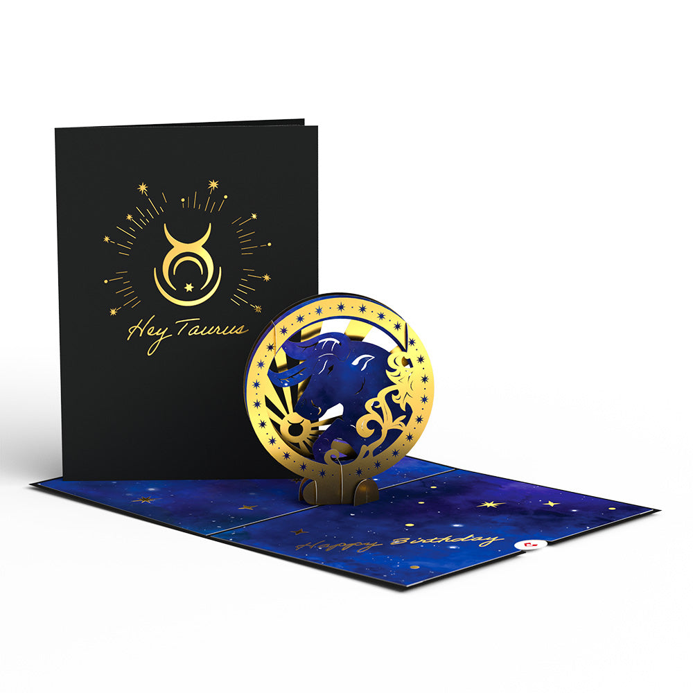 Taurus Zodiac Birthday Pop-Up Card