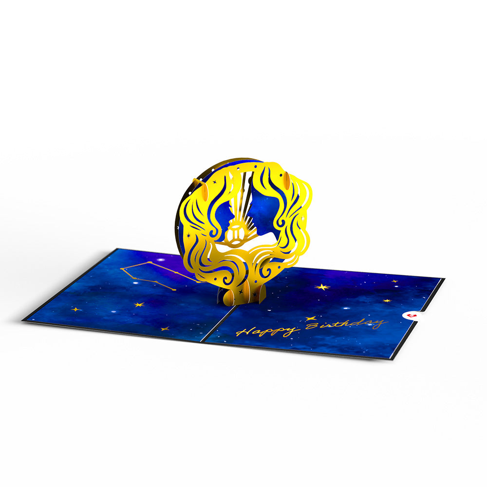 Gemini Zodiac Birthday Pop-Up Card