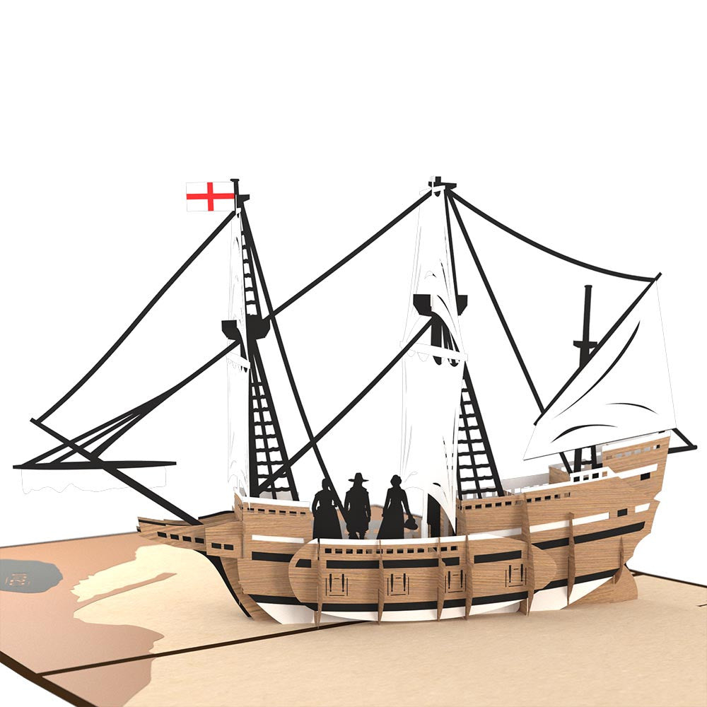 Mayflower Pop-up Thanksgiving Card