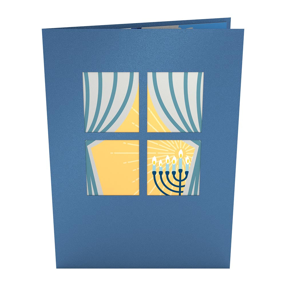 Menorah Lights Pop-Up Card