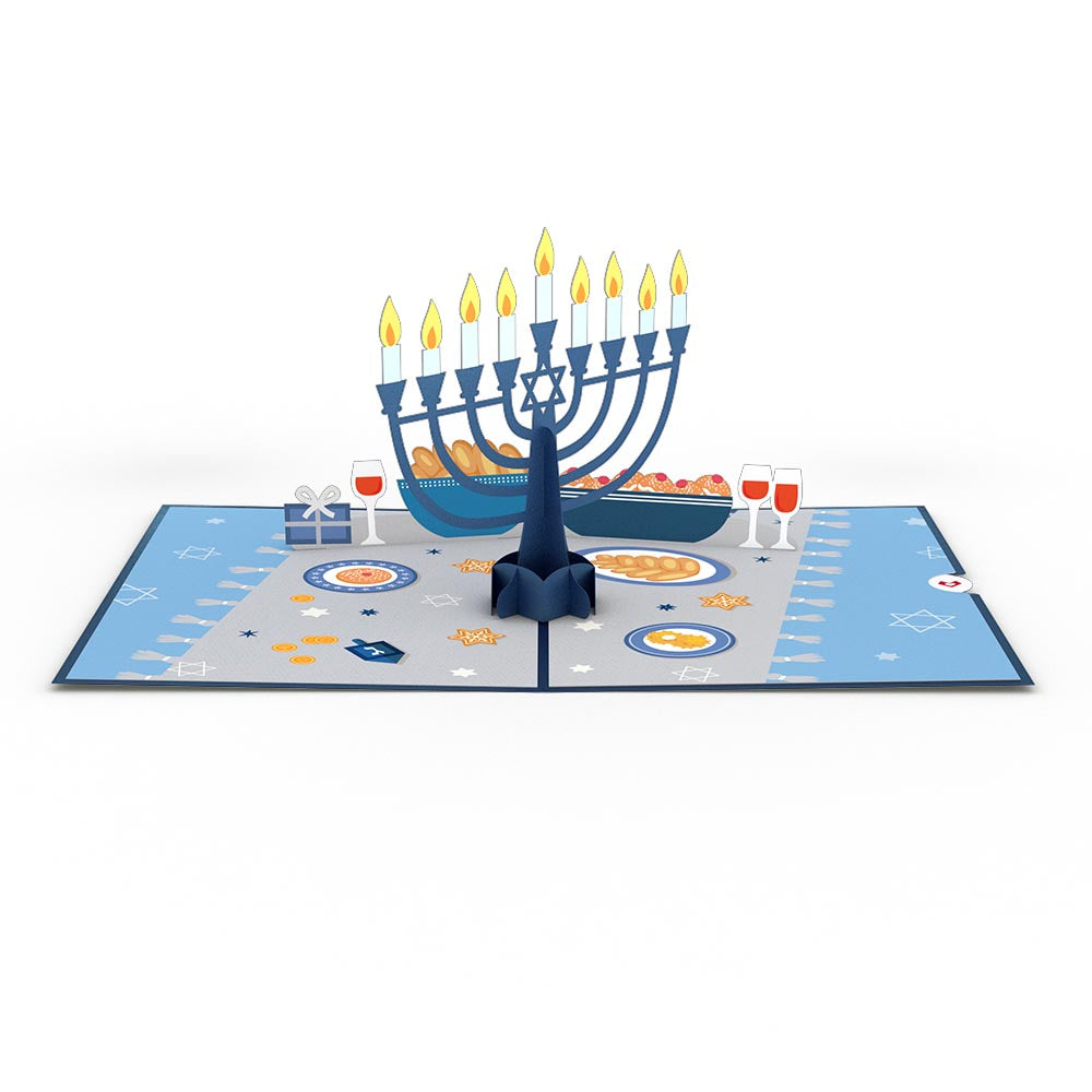 Menorah Lights Pop-Up Card